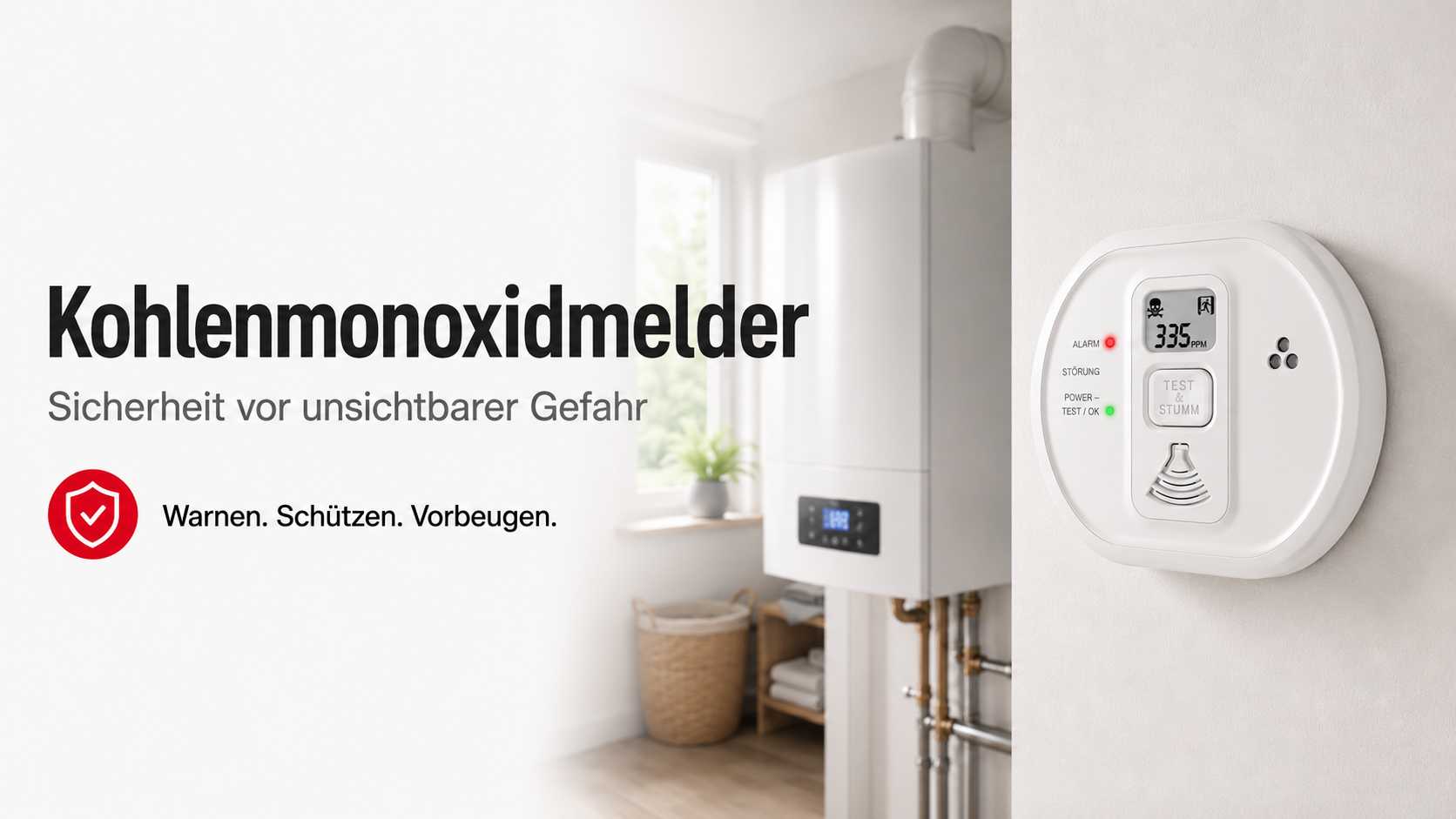 Kohlenmonoxidmelder richtig einbauen
